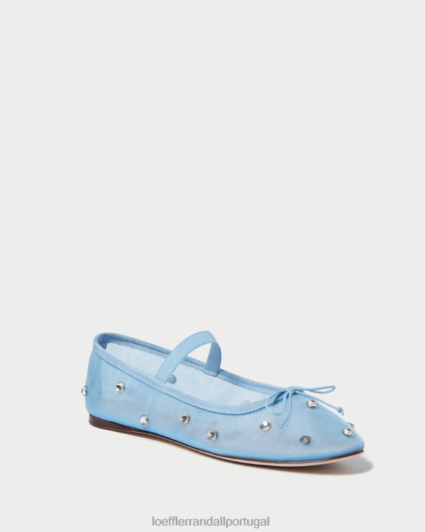 Loeffler Randall mulheres Leonie Ballet Flat sapato azul/claro FF0JR305
