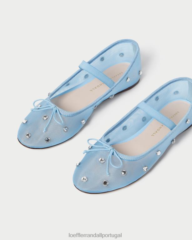 Loeffler Randall mulheres Leonie Ballet Flat sapato azul/claro FF0JR305