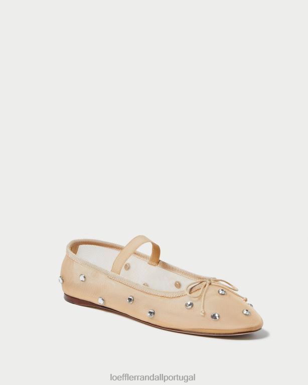 Loeffler Randall mulheres Leonie Ballet Flat sapato caramelo/transparente FF0JR299