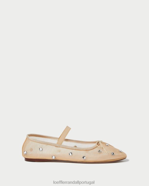 Loeffler Randall mulheres Leonie Ballet Flat sapato caramelo/transparente FF0JR299