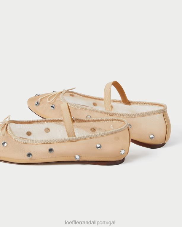 Loeffler Randall mulheres Leonie Ballet Flat sapato caramelo/transparente FF0JR299