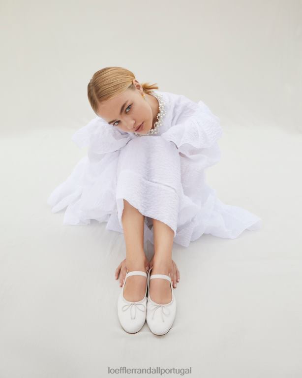Loeffler Randall mulheres Leonie Ballet Flat sapato creme FF0JR300
