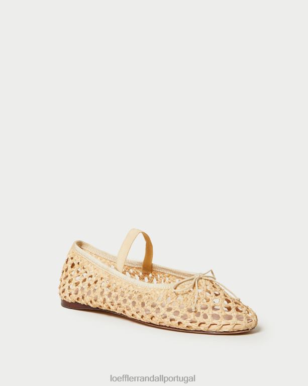 Loeffler Randall mulheres Leonie Ballet Flat sapato crochê natural FF0JR308