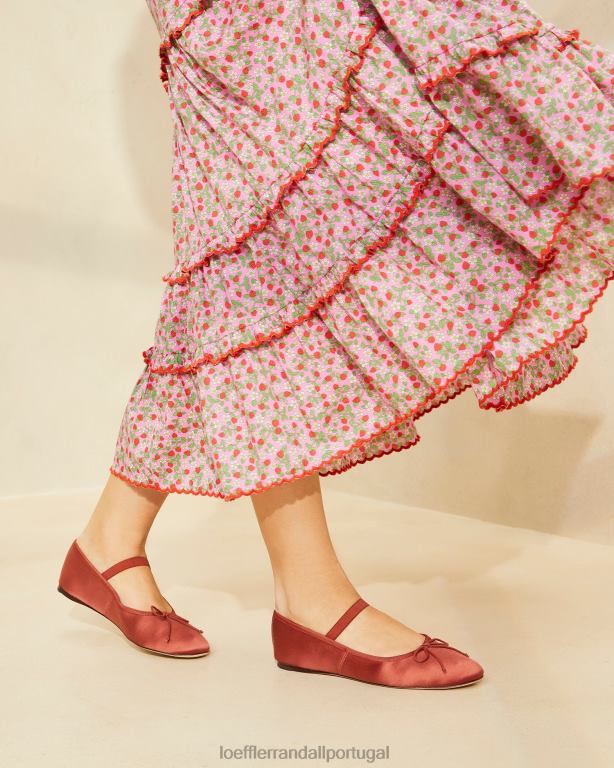 Loeffler Randall mulheres Leonie Ballet Flat sapato terracota FF0JR310
