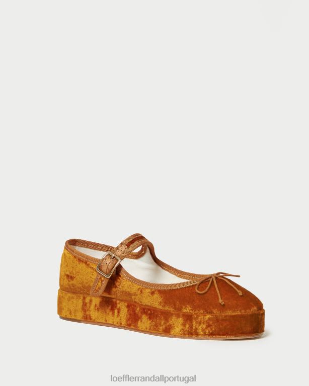 Loeffler Randall mulheres leah plataforma mary jane sapato ocre FF0JR307