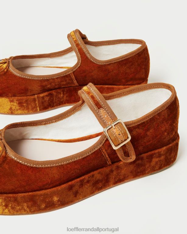 Loeffler Randall mulheres leah plataforma mary jane sapato ocre FF0JR307