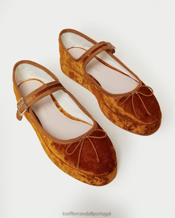Loeffler Randall mulheres leah plataforma mary jane sapato ocre FF0JR307