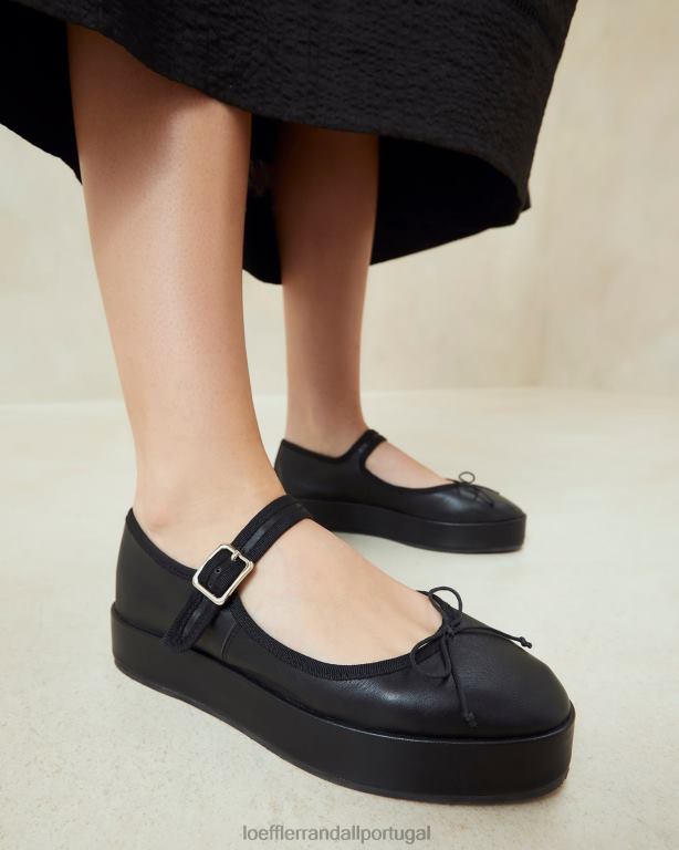 Loeffler Randall mulheres leah plataforma mary jane sapato preto FF0JR297