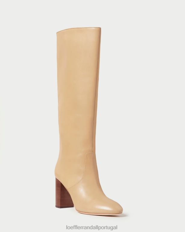 Loeffler Randall mulheres bota alta dourada sapato cáqui FF0JR288