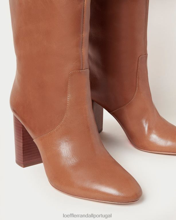 Loeffler Randall mulheres bota alta dourada sapato safári FF0JR278