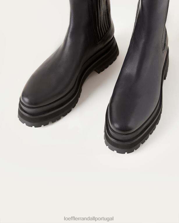Loeffler Randall mulheres bota plataforma toni sapato preto FF0JR277