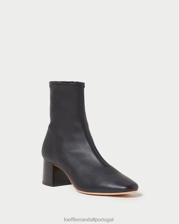 Loeffler Randall mulheres bota stretch de salto médio alec sapato preto FF0JR284
