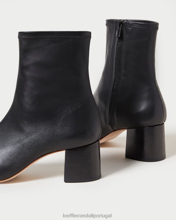 Loeffler Randall mulheres bota stretch de salto médio alec sapato preto FF0JR284
