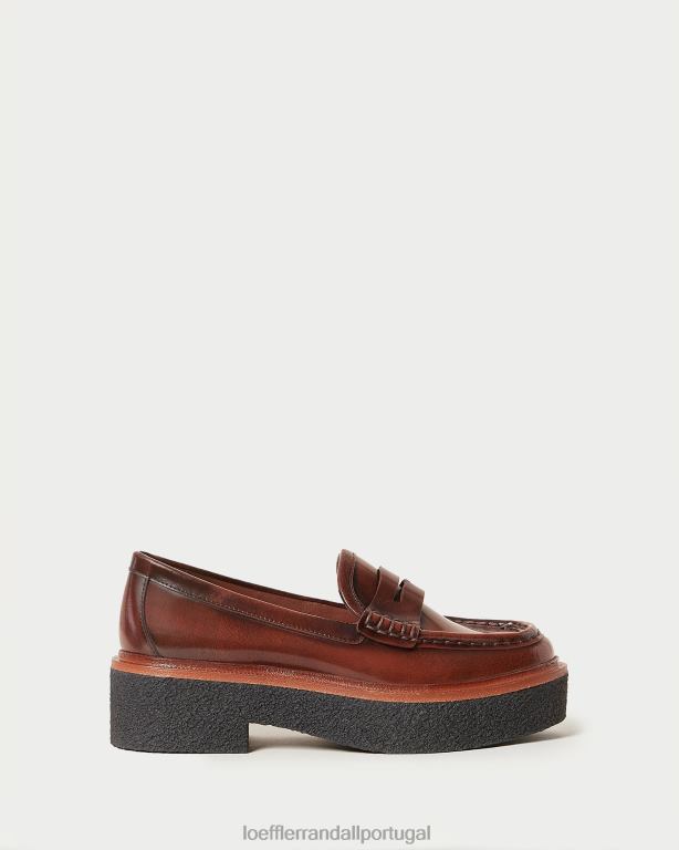 Loeffler Randall mulheres mocassim plataforma rikki sapato marrom FF0JR312