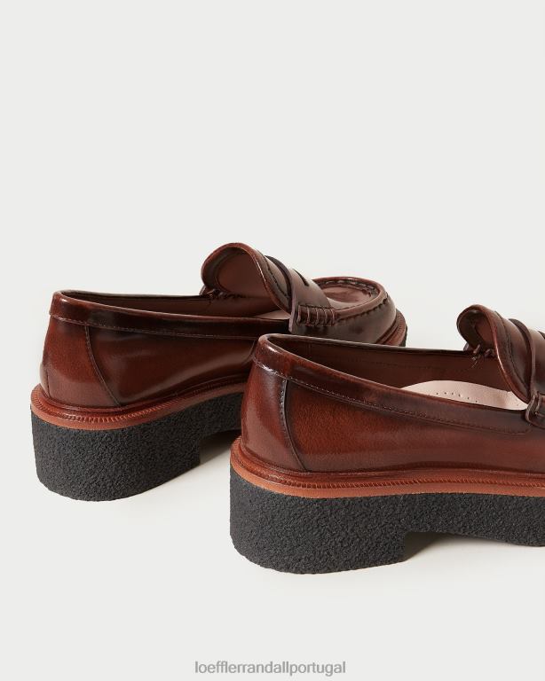 Loeffler Randall mulheres mocassim plataforma rikki sapato marrom FF0JR312