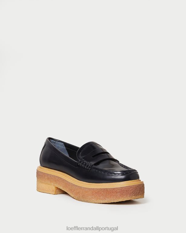 Loeffler Randall mulheres mocassim plataforma rikki sapato preto FF0JR311
