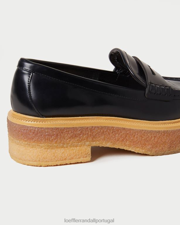 Loeffler Randall mulheres mocassim plataforma rikki sapato preto FF0JR311