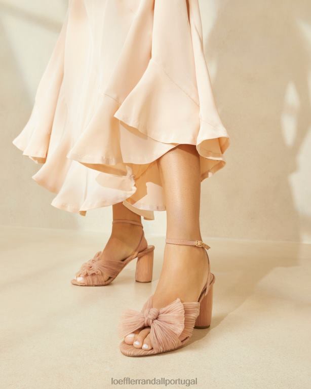 Loeffler Randall mulheres camélia com salto plissado sapato beleza FF0JR11