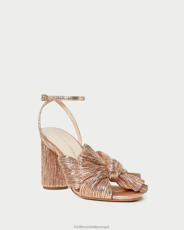 Loeffler Randall mulheres camélia com salto plissado sapato duna FF0JR72