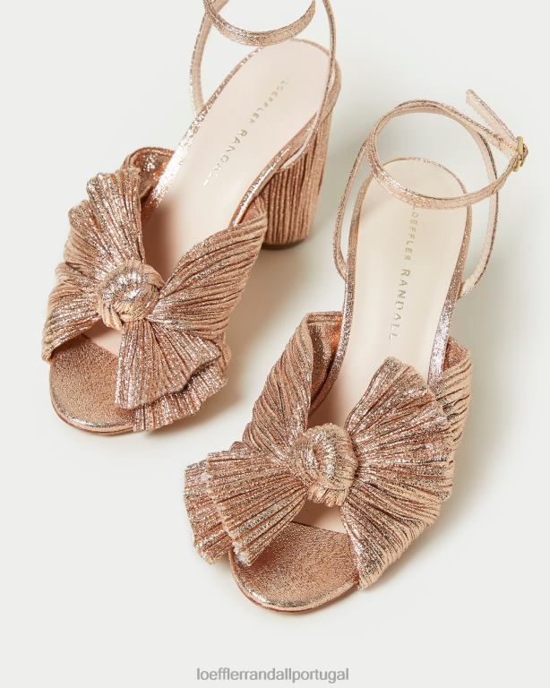 Loeffler Randall mulheres camélia com salto plissado sapato duna FF0JR72
