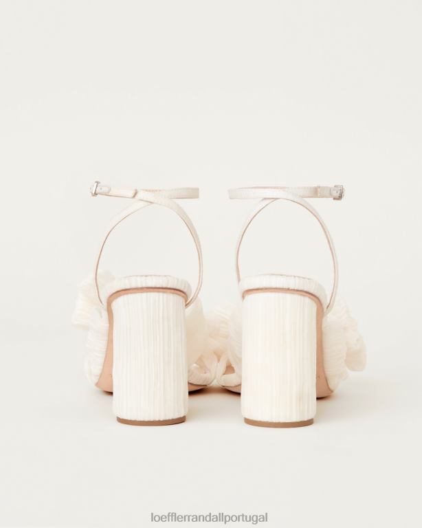 Loeffler Randall mulheres camélia com salto plissado sapato pérola vegana FF0JR1