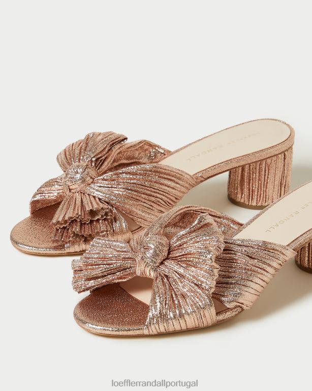 Loeffler Randall mulheres emilia salto laço plissado sapato duna FF0JR63