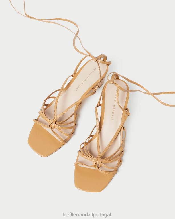 Loeffler Randall mulheres lola nó com cadarço no meio do salto sapato mel FF0JR97