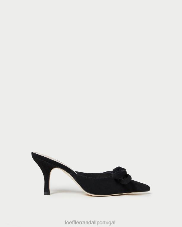 Loeffler Randall mulheres mula gatinho amyra bow sapato preto FF0JR57