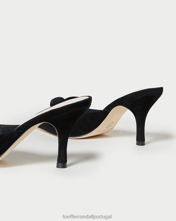 Loeffler Randall mulheres mula gatinho amyra bow sapato preto FF0JR57