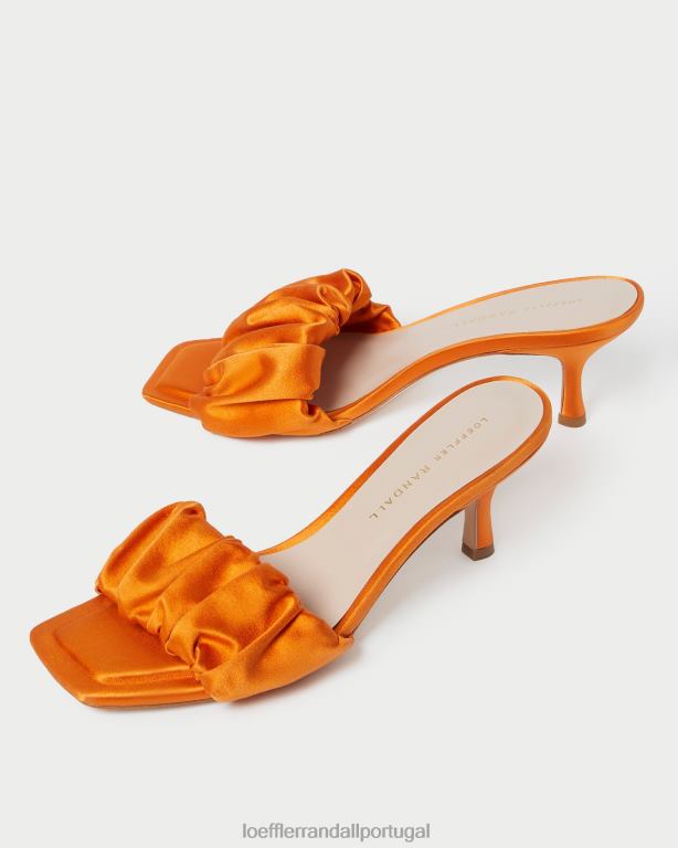 Loeffler Randall mulheres mule bianca com salto gatinho sapato calêndula FF0JR88
