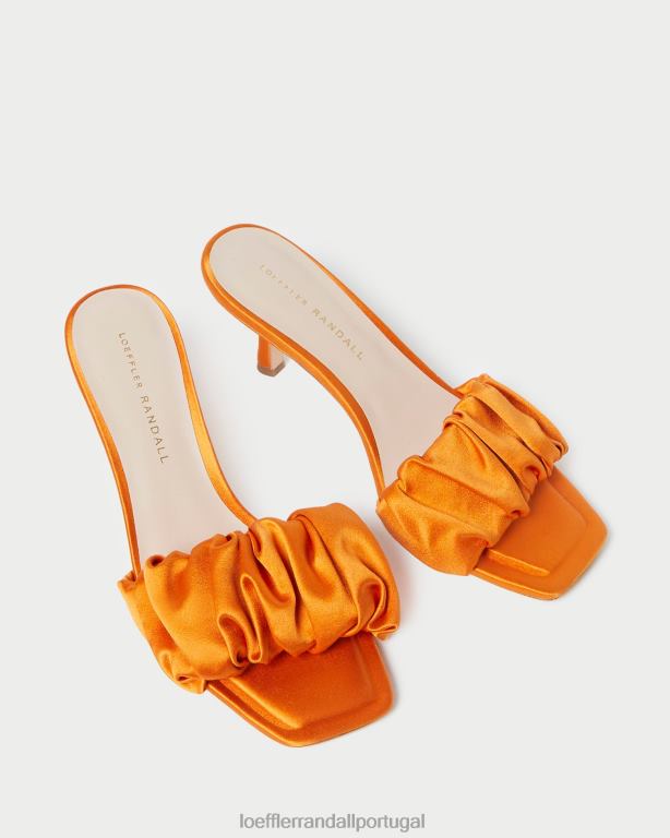 Loeffler Randall mulheres mule bianca com salto gatinho sapato calêndula FF0JR88