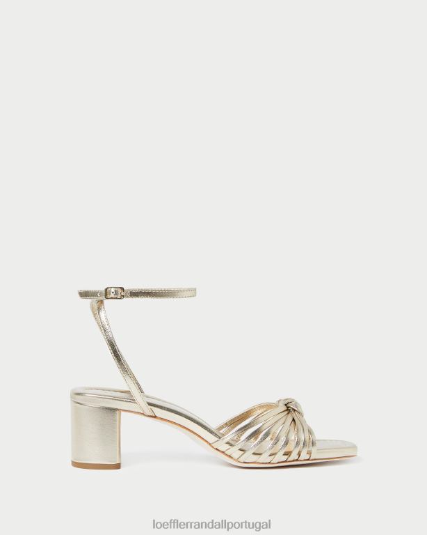 Loeffler Randall mulheres olivia nó no meio do salto sapato champanhe FF0JR51