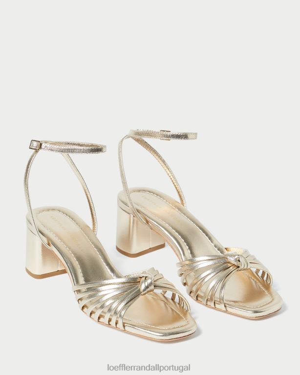 Loeffler Randall mulheres olivia nó no meio do salto sapato champanhe FF0JR51