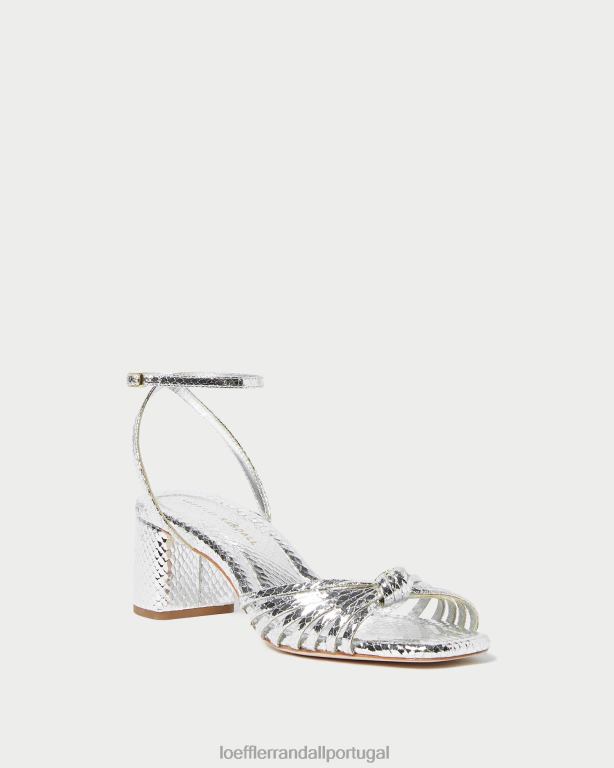 Loeffler Randall mulheres olivia nó no meio do salto sapato prata FF0JR74