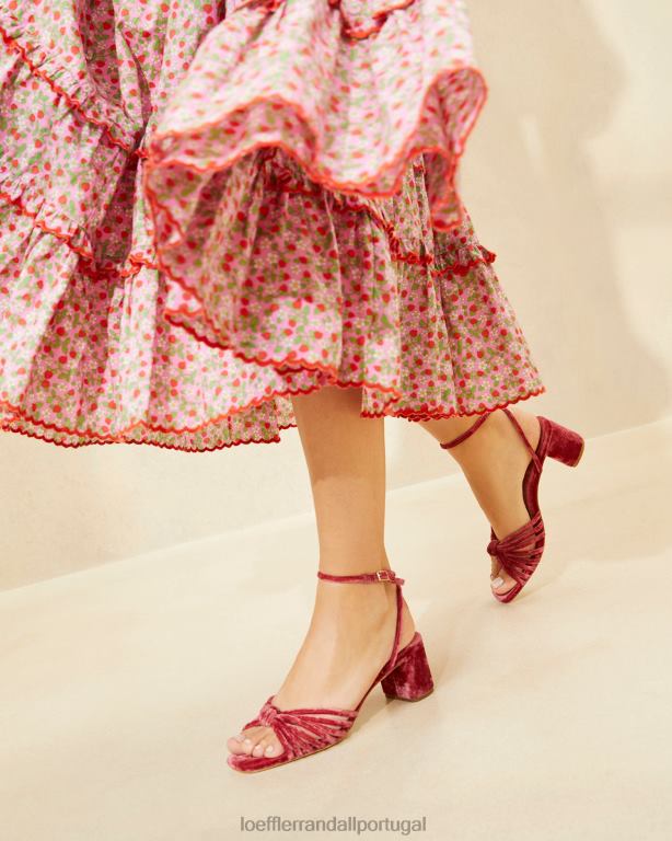 Loeffler Randall mulheres olivia nó no meio do salto sapato rosa de chá FF0JR80