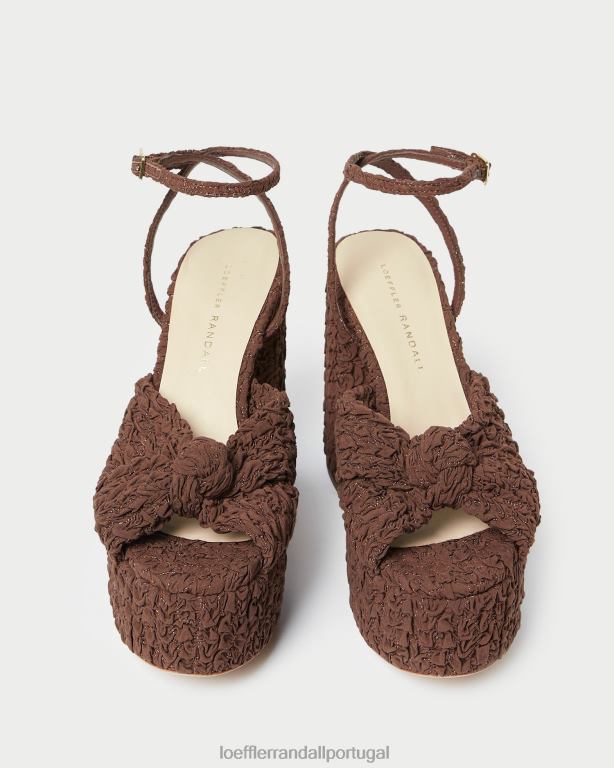 Loeffler Randall mulheres plataforma nó roz sapato cacau FF0JR92
