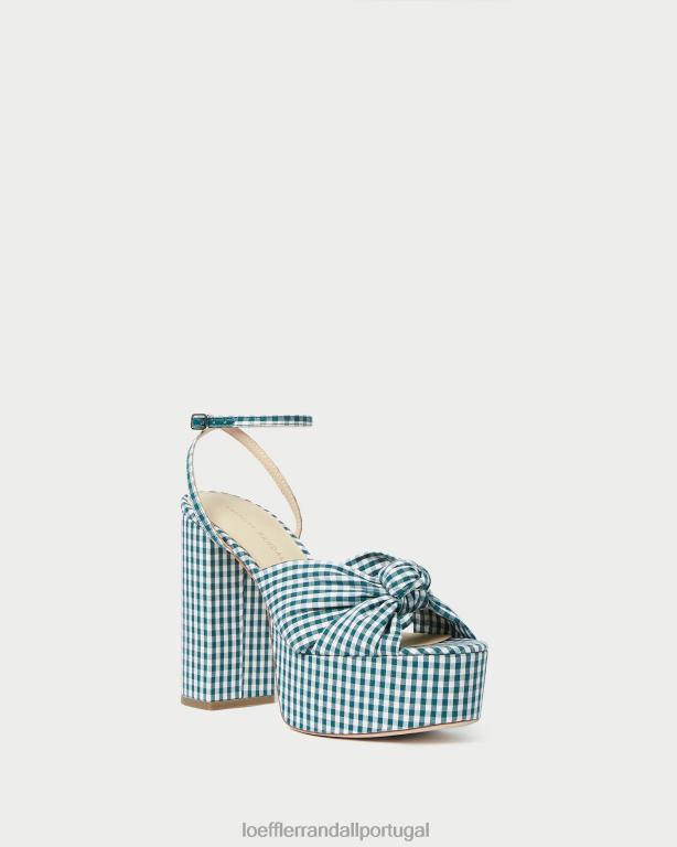 Loeffler Randall mulheres plataforma nó roz sapato mini guingão verde FF0JR90
