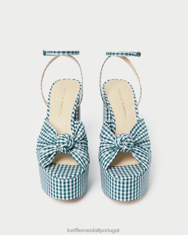 Loeffler Randall mulheres plataforma nó roz sapato mini guingão verde FF0JR90