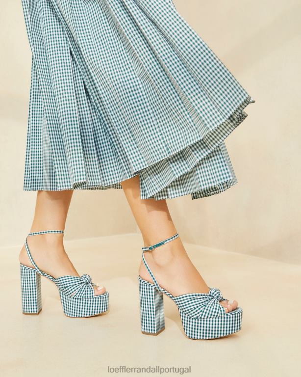 Loeffler Randall mulheres plataforma nó roz sapato mini guingão verde FF0JR90