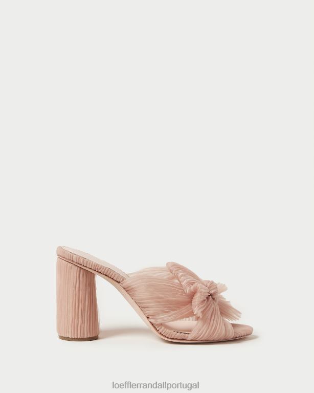Loeffler Randall mulheres salto com laço plissado centavo sapato beleza FF0JR20