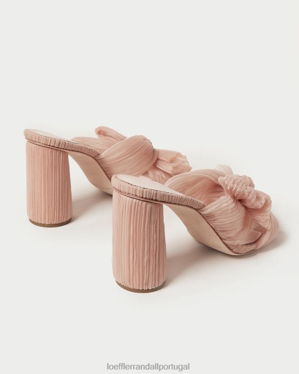 Loeffler Randall mulheres salto com laço plissado centavo sapato beleza FF0JR20
