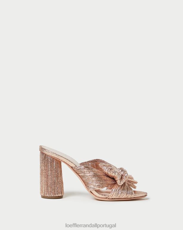 Loeffler Randall mulheres salto com laço plissado centavo sapato duna FF0JR76