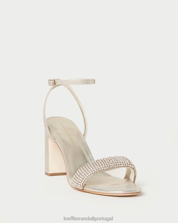 Loeffler Randall mulheres salto com strass shay sapato capuccino FF0JR26