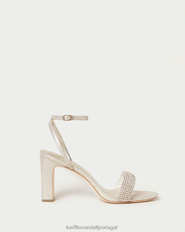 Loeffler Randall mulheres salto com strass shay sapato capuccino FF0JR26