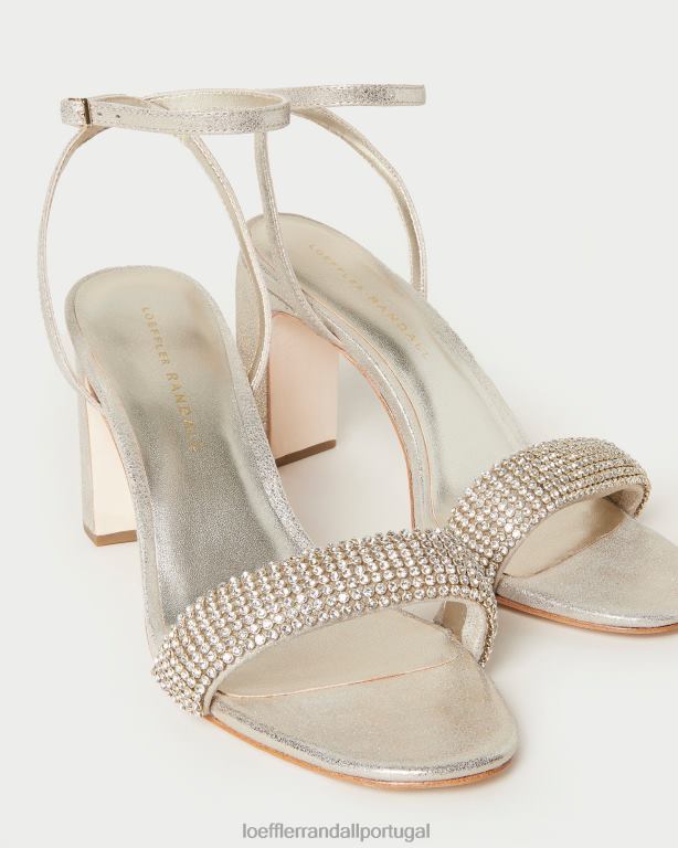 Loeffler Randall mulheres salto com strass shay sapato capuccino FF0JR26
