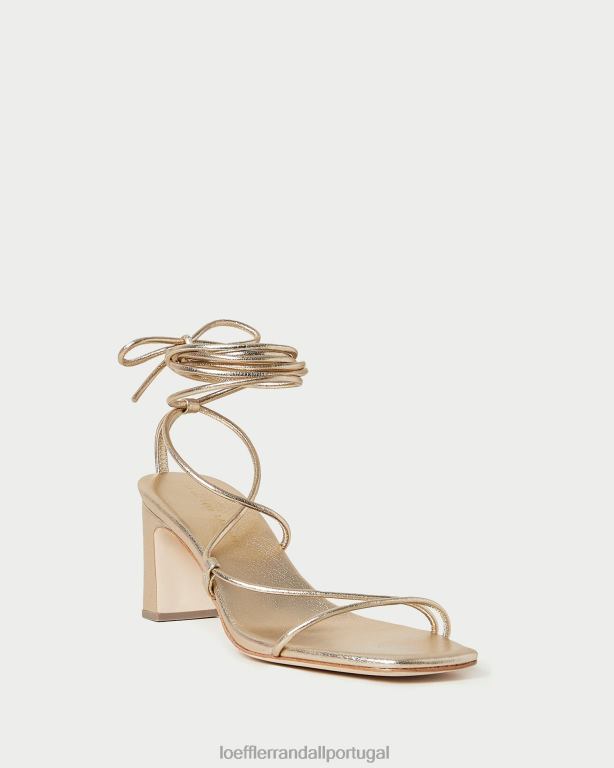 Loeffler Randall mulheres salto cosette no tornozelo sapato champanhe FF0JR37