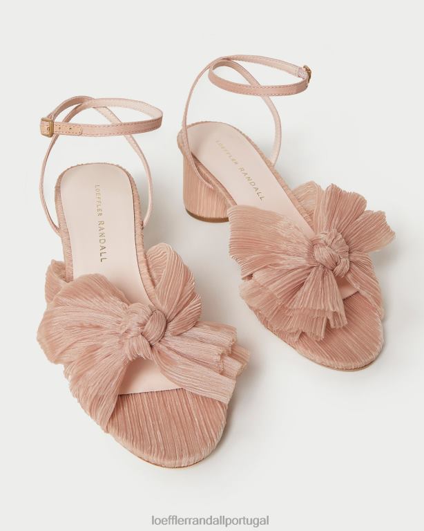 Loeffler Randall mulheres salto laço plissado dália sapato beleza FF0JR30
