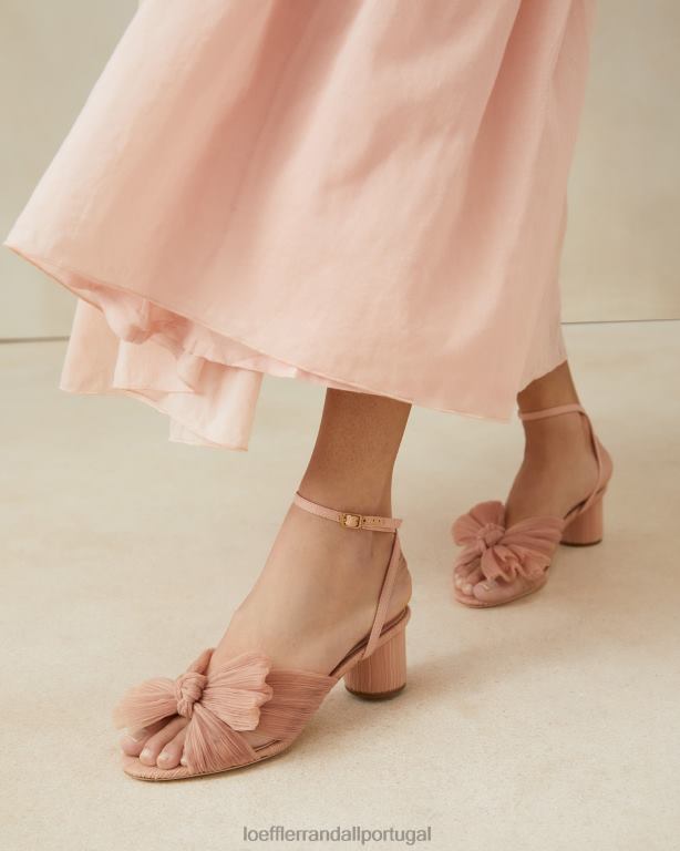 Loeffler Randall mulheres salto laço plissado dália sapato beleza FF0JR30