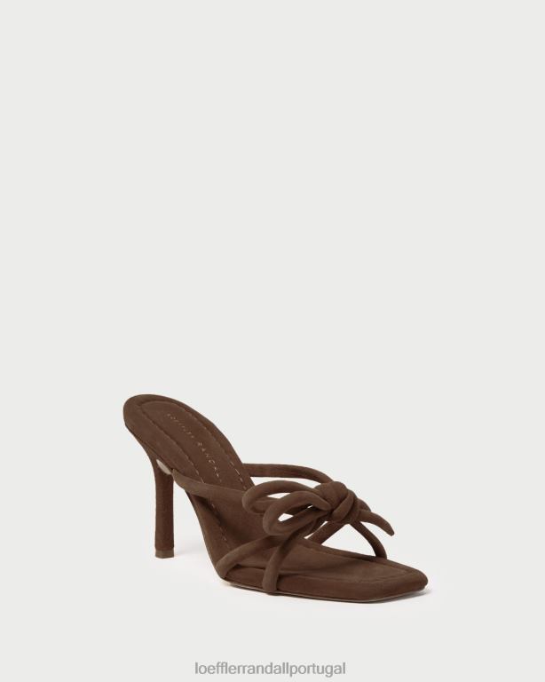 Loeffler Randall mulheres salto margi arco sapato cacau FF0JR46