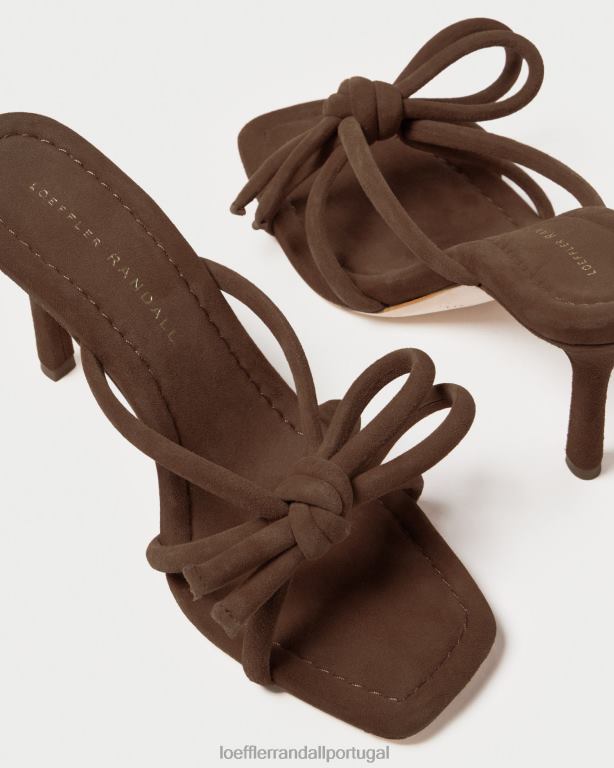 Loeffler Randall mulheres salto margi arco sapato cacau FF0JR46